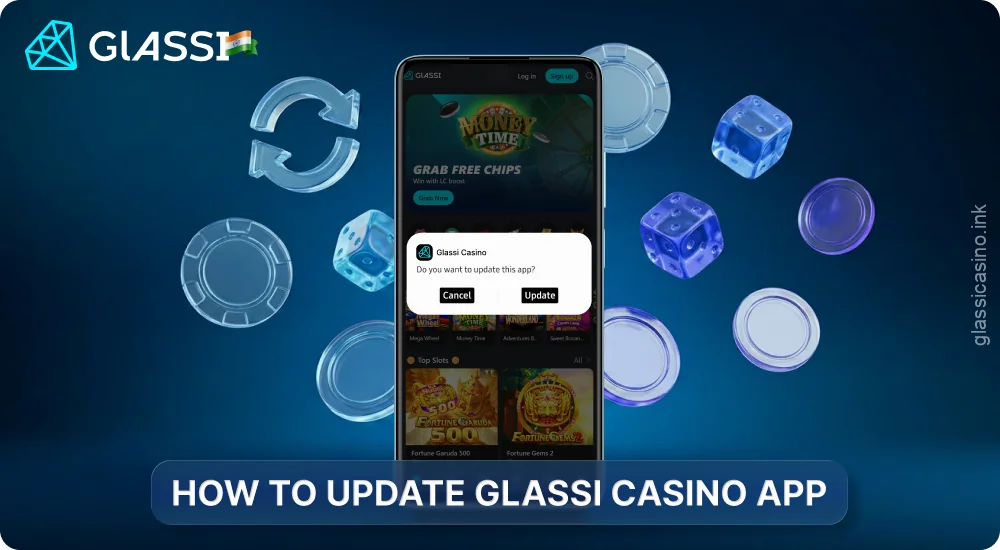 Update the Glassi Casino app in a few simple steps